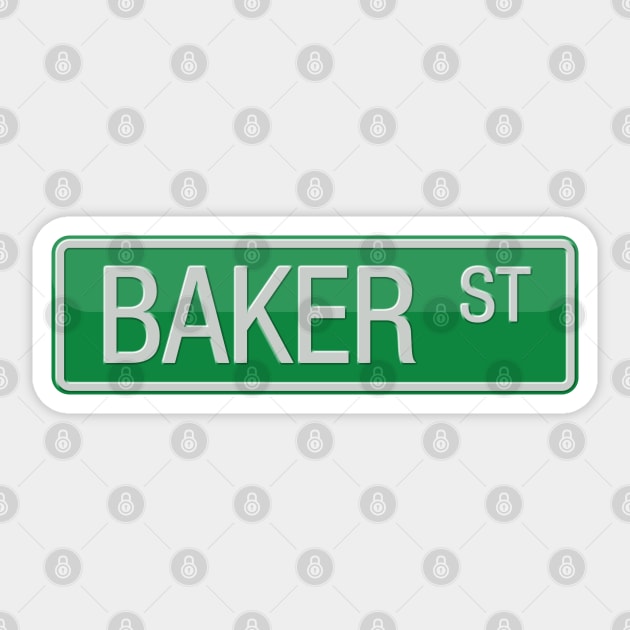 Baker Street Road Sign Sticker by reapolo